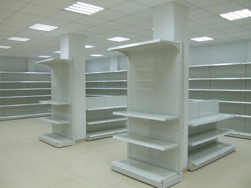 Shelves in the store